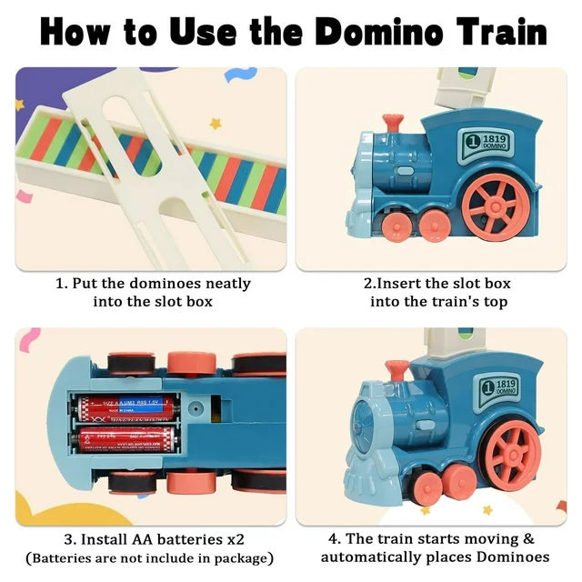 Domino Train Blocks Set 60 pcs (Imported) 🚂🤗🚂 - Tiny Toys