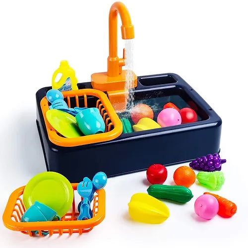 Kitchen Sink Play Set with Running Water - Tiny Toys