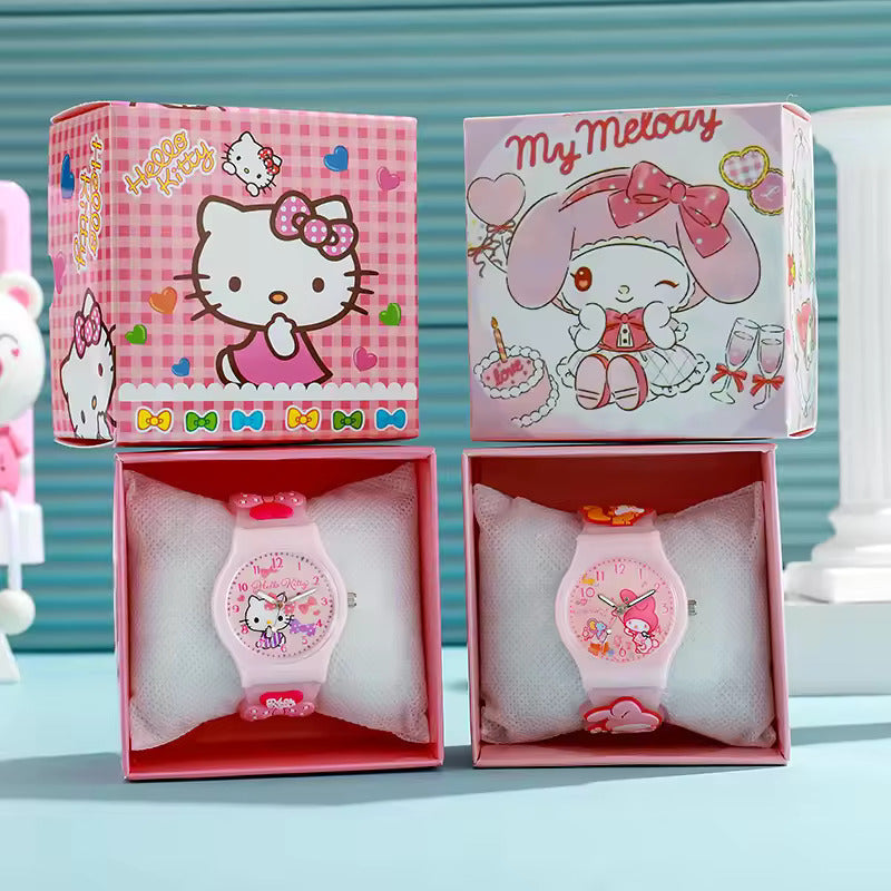 MINISO 3D Pattern Hello Kitty Girls Watches (Waterproof Quartz with box)