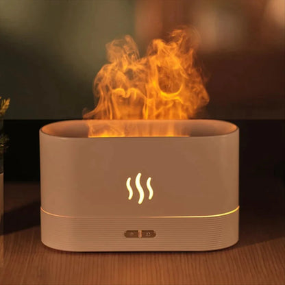 Flame Air Humidifier & Aroma Diffuser ( Multiple Colour Lights)