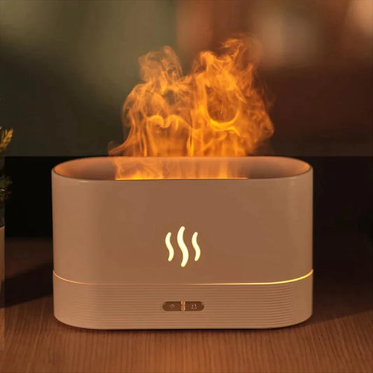 Flame Air Humidifier & Aroma Diffuser ( Multiple Colour Lights)
