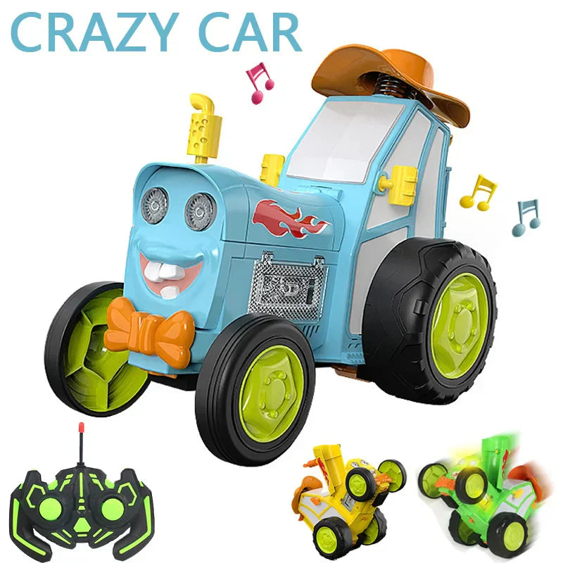 Crazy Jumping Tractor Car With Light & Sound - Tiny Toys