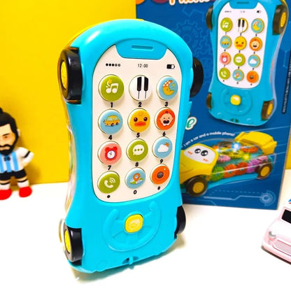 2 in 1 Transparent Car And Musical Mobile Phone - Tiny Toys