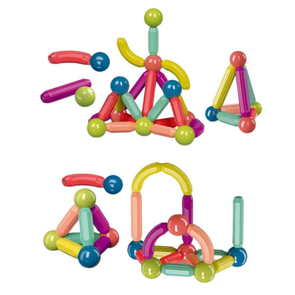 36-Piece Magnetic Building Sticks Set for Creative Play - Tiny Toys