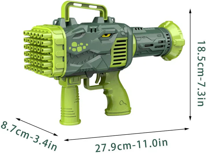 32 Holes Dinosaur Bubble Machine Gun - Tiny Toys
