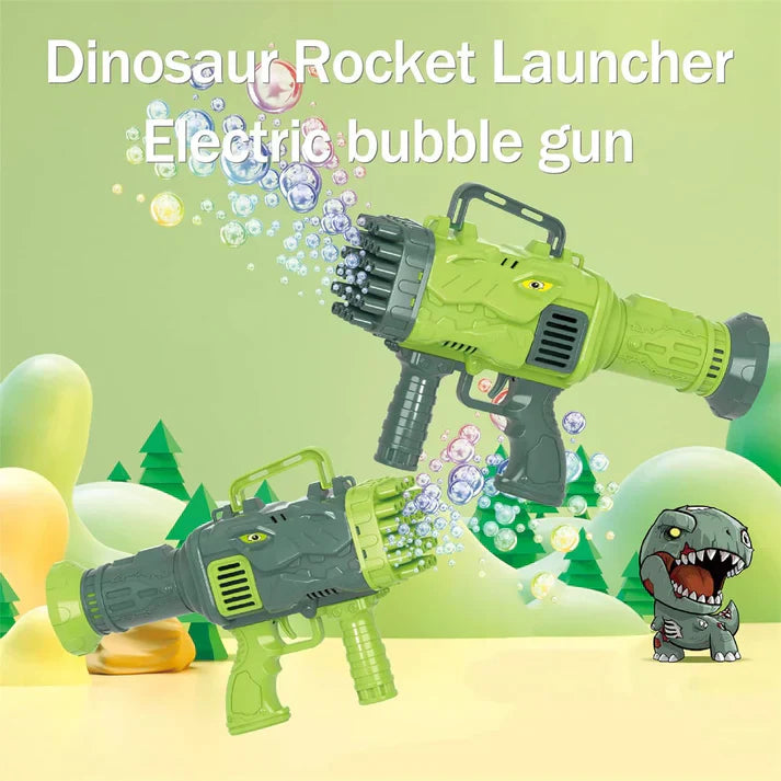 32 Holes Dinosaur Bubble Machine Gun - Tiny Toys