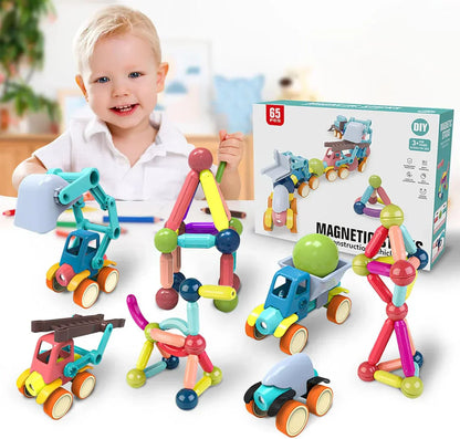Magnetic Construction Car Building Sticks Toy - Tiny Toys