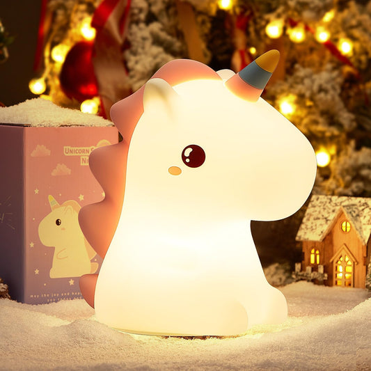Unicorn Night Light - Soft Rechargeable Silicone Lamp