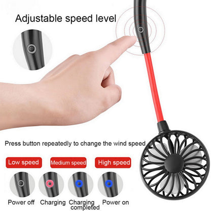Rechargeable USB Portable Neck Fan - Tiny Toys