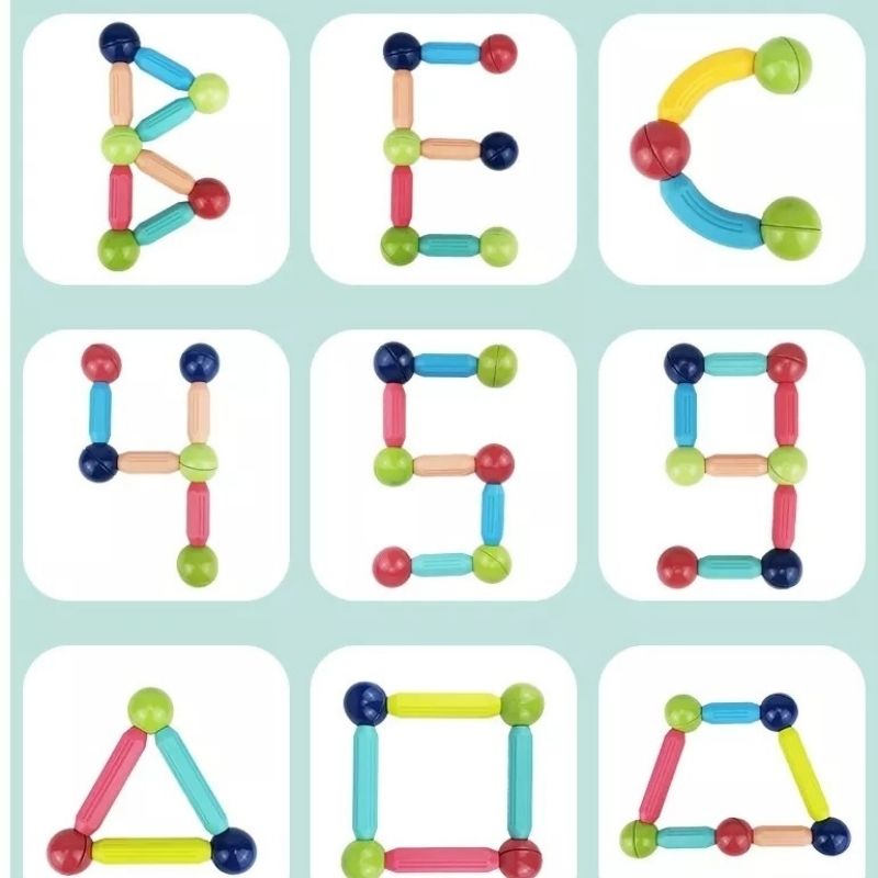 36-Piece Magnetic Building Sticks Set for Creative Play - Tiny Toys