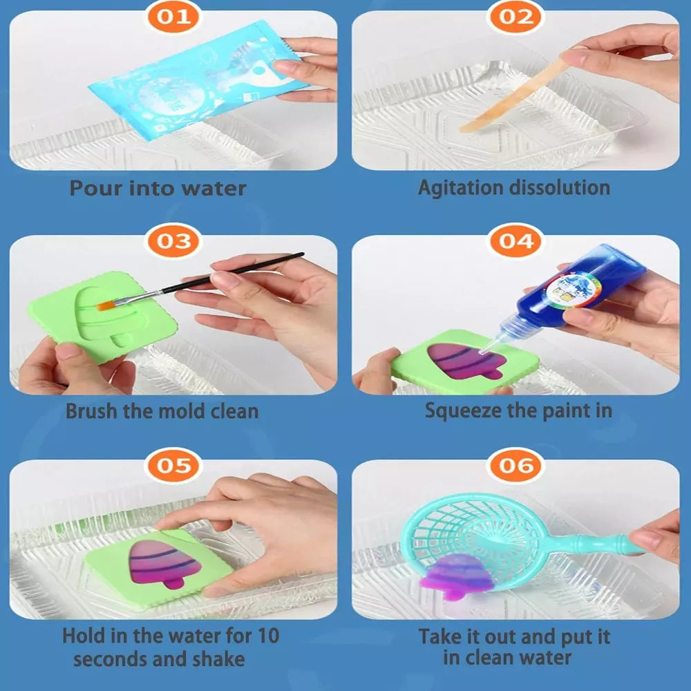 DIY Magic Water Crystal Treasure Gel - Tiny Toys