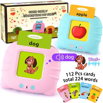 Talking Flash Cards Learning Machine Musical Educational Electronic Toy (Rechargeable) - Tiny Toys
