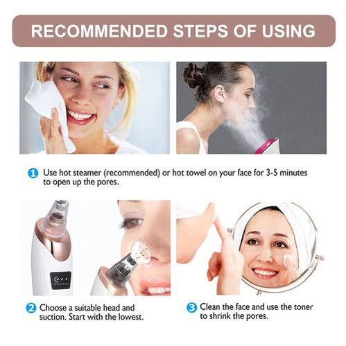 Vacuum Blackhead Remover For Pore Acne Pimple Removal and Vacuum Suction Facial Pore Cleaner