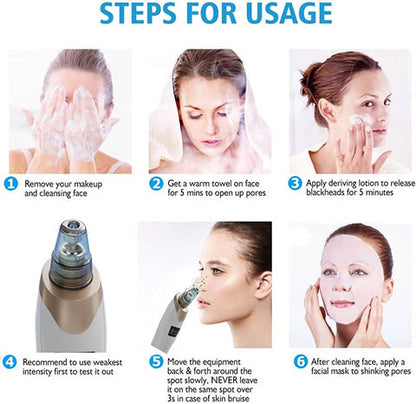 Vacuum Blackhead Remover For Pore Acne Pimple Removal and Vacuum Suction Facial Pore Cleaner
