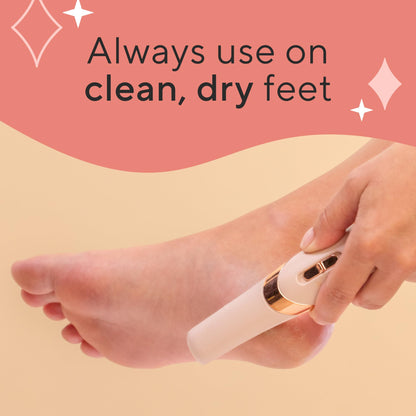 Flawless Pedi Rechargeable - Portable Pedicure Tool for Smooth Heels and Feet Care