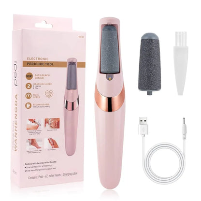 Flawless Pedi Rechargeable - Portable Pedicure Tool for Smooth Heels and Feet Care