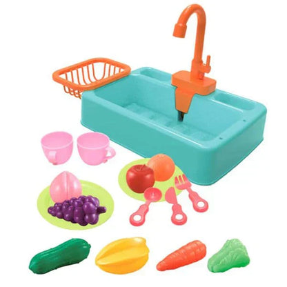 Kitchen Sink Play Set with Running Water - Tiny Toys