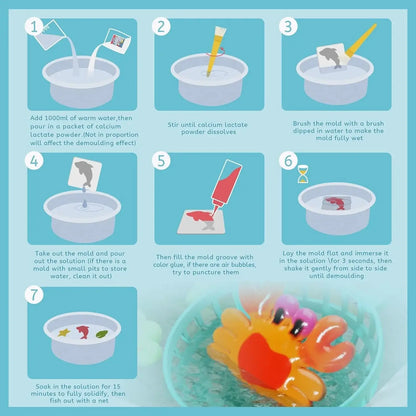 DIY Magic Water Crystal Treasure Gel - Tiny Toys