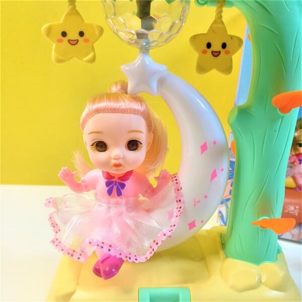Musical Swing Doll With Rotating Moon And Lights - Tiny Toys