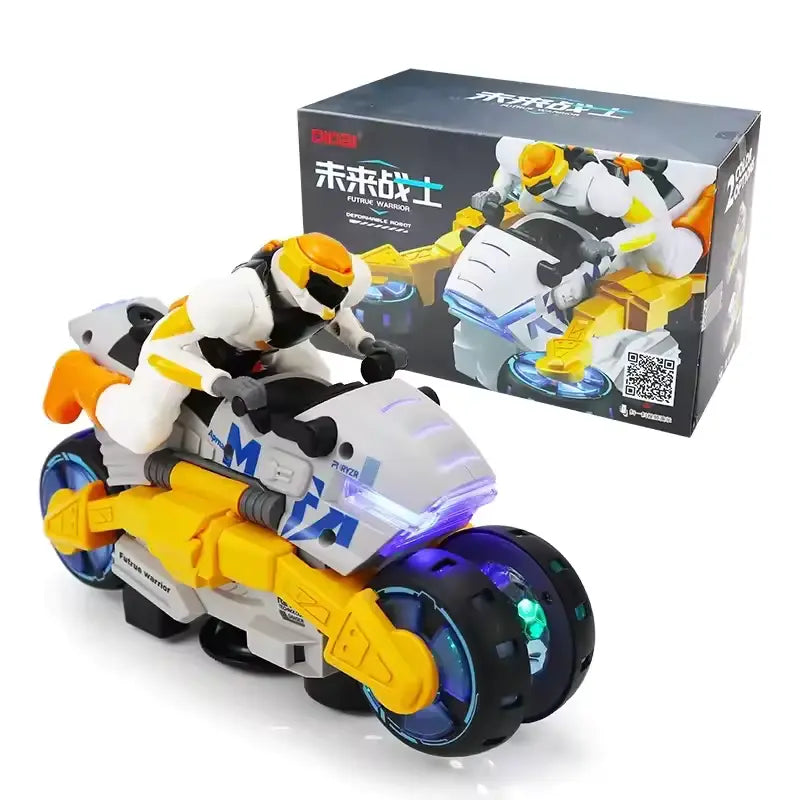 Transformation Stunt Motorcycle - 360 Degree Rotation - Tiny Toys