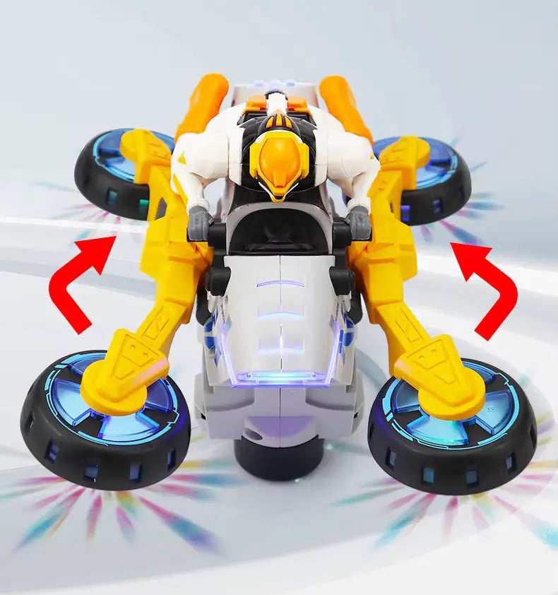 Transformation Stunt Motorcycle - 360 Degree Rotation - Tiny Toys