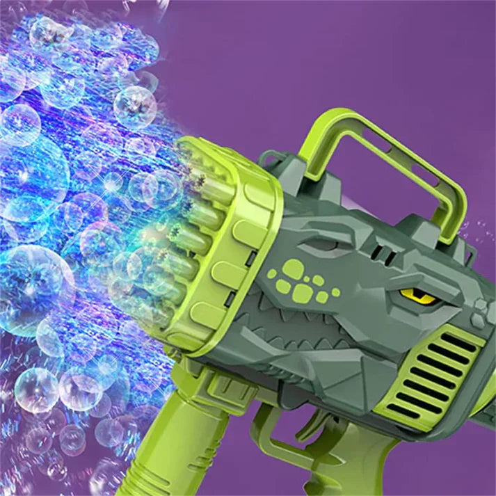 32 Holes Dinosaur Bubble Machine Gun - Tiny Toys