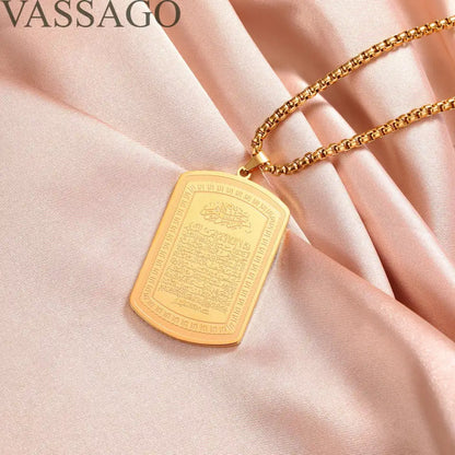 Ayat-ul-kursi bangle + pendant stainless steel Gold Plated