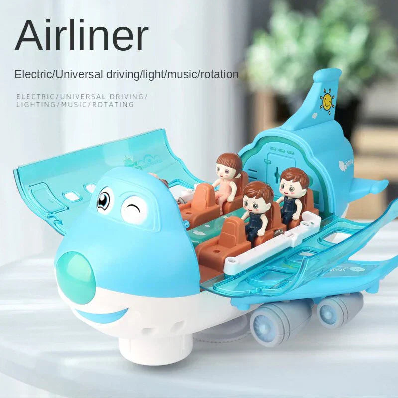 Spinning Electric Airliner With Light And Music - Tiny Toys