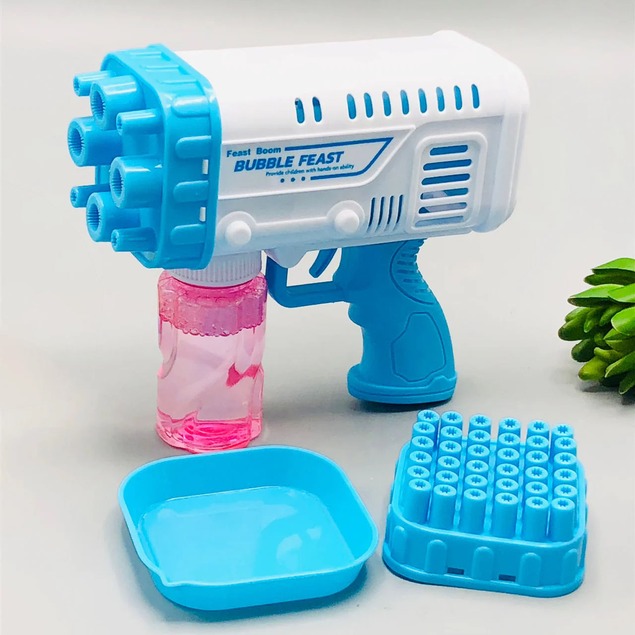 Bazooka Bubble Gun 36 Holes with 2 Heads (Automatic) Small Size - Tiny Toys