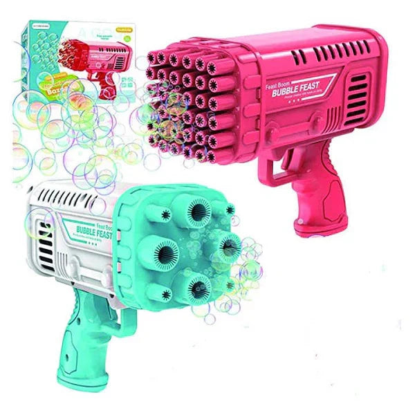 Bazooka Bubble Gun 36 Holes with 2 Heads (Automatic) Small Size - Tiny Toys