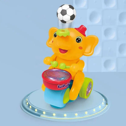 Musical Ball Blowing Elephant Beating Drum - Tiny Toys