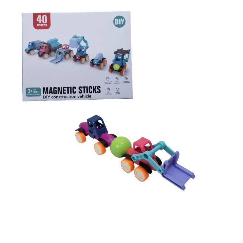 Magnetic Construction Car Building Sticks Toy - Tiny Toys