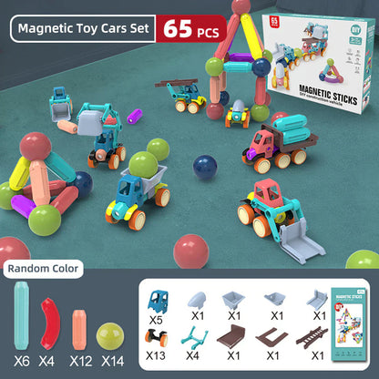 Magnetic Construction Car Building Sticks Toy - Tiny Toys