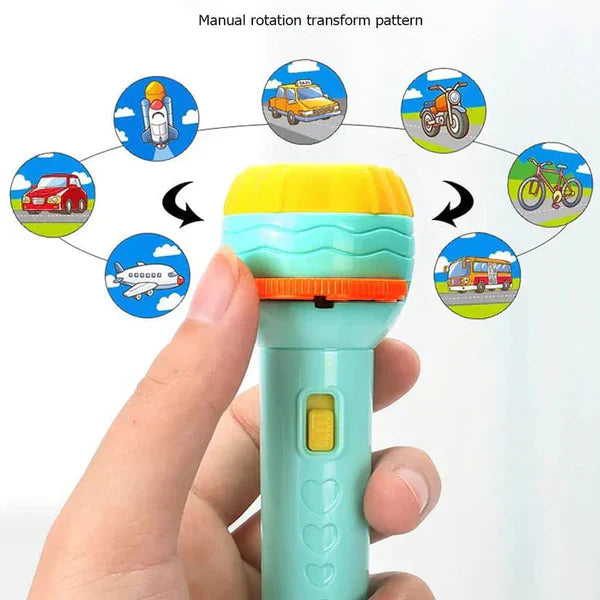 Mini Flashlight Slide Projector Toy For Kids 🔦 - Tiny Toys