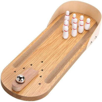 Indoor Wooden Mini Bowling Game Set
