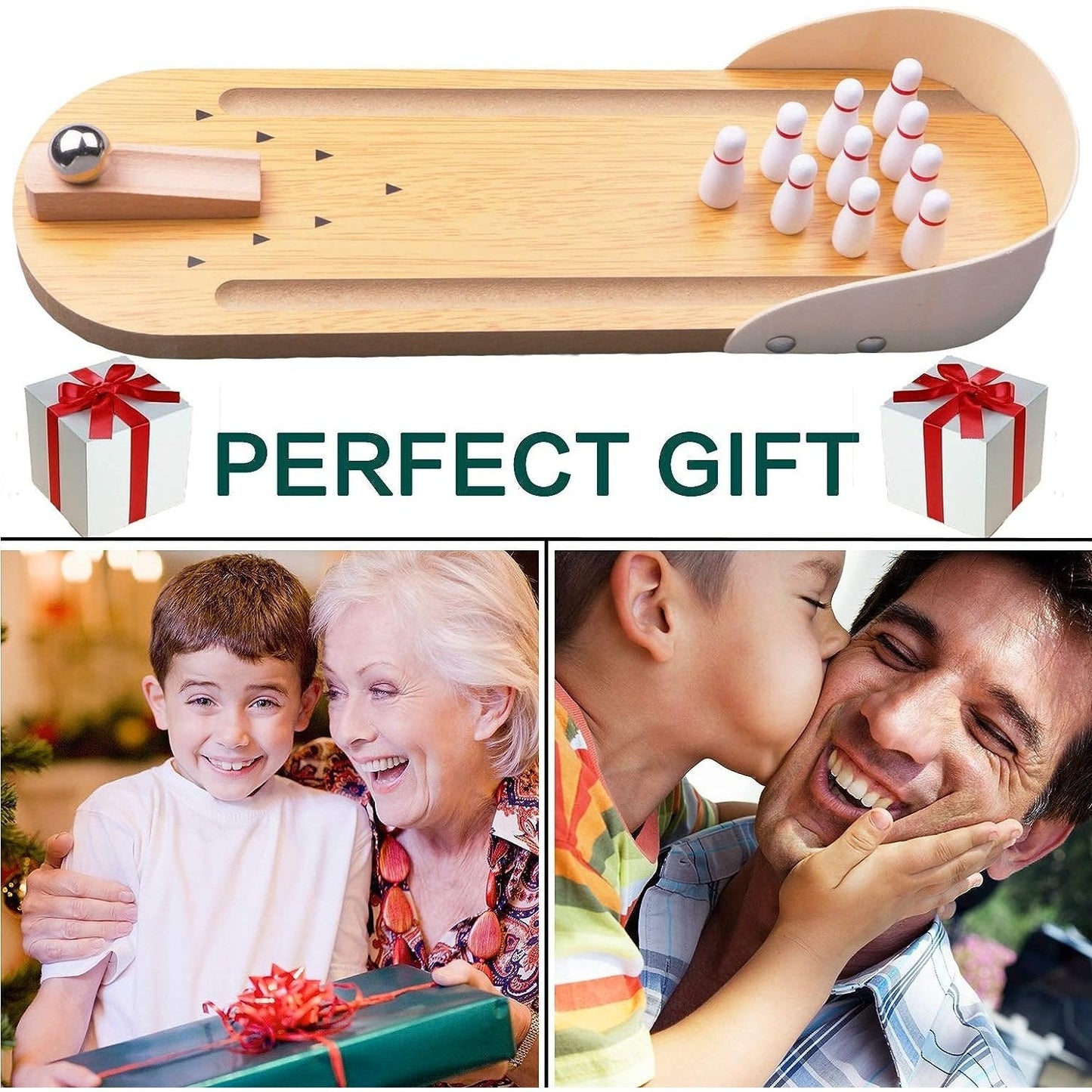 Indoor Wooden Mini Bowling Game Set