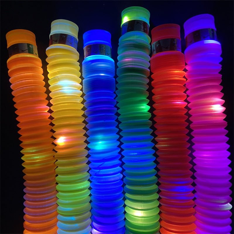 LED Flash Pop Tubes Sensory Toy pack of 5 Random Colors