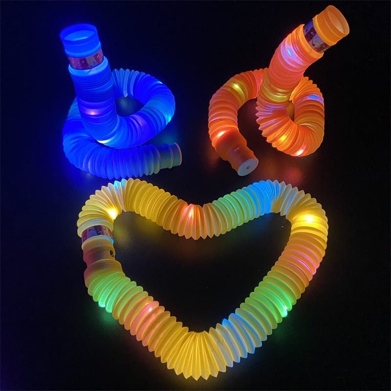 LED Flash Pop Tubes Sensory Toy pack of 5 Random Colors