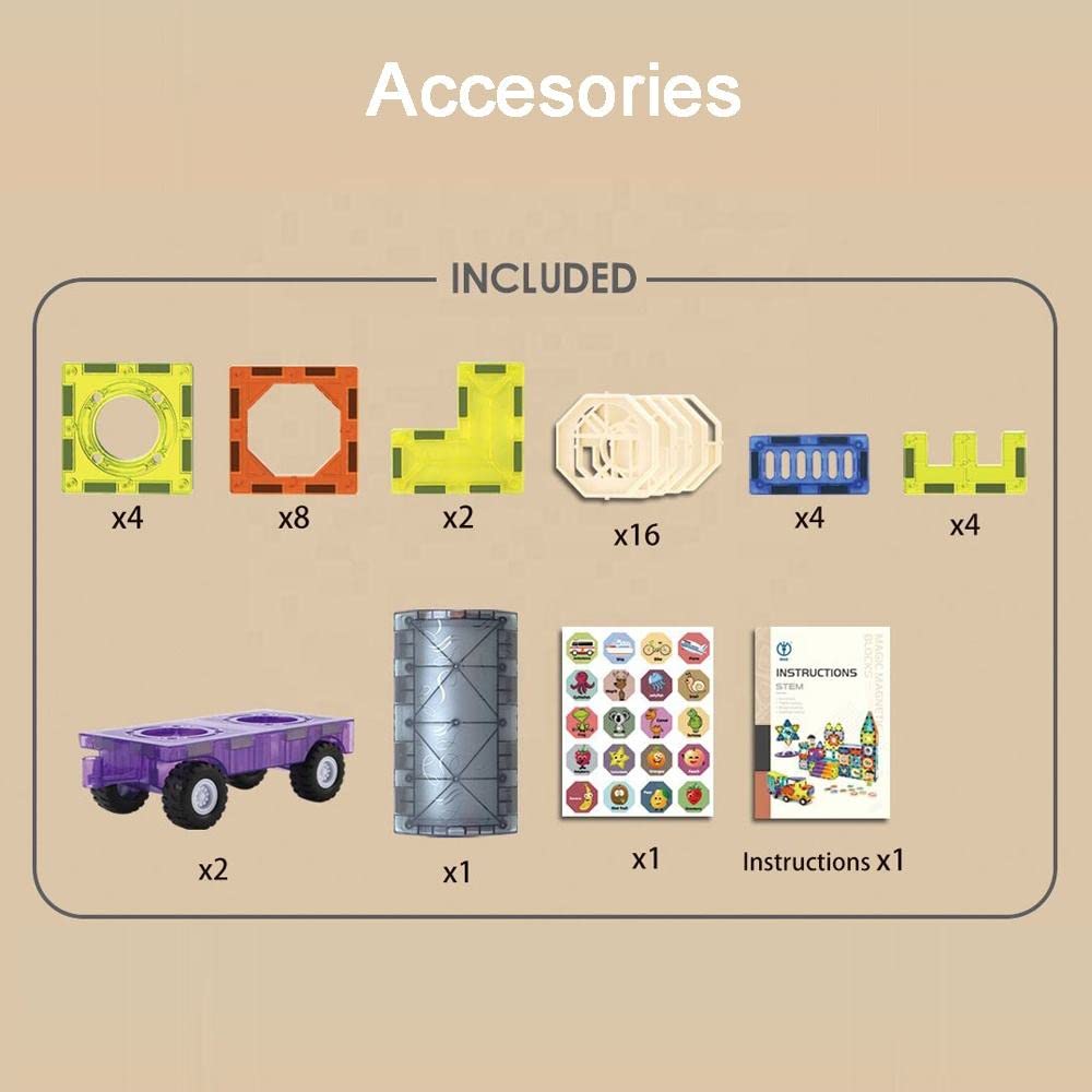 Magnetic Tiles & Blocks 41 Pcs