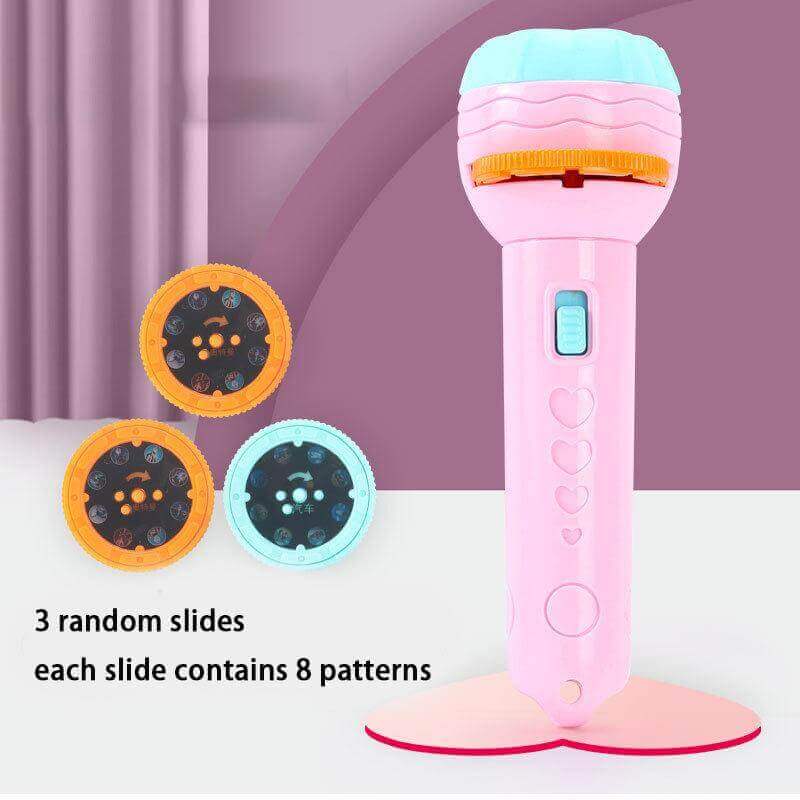 Mini Flashlight Slide Projector Toy For Kids 🔦 - Tiny Toys